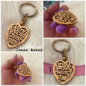 LARGE James Avery vintage A VERY SPECIAL GRANDMOTHER heart bronze keychain